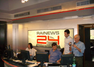 Stage negli studi di Rai News 24, Roma 2007