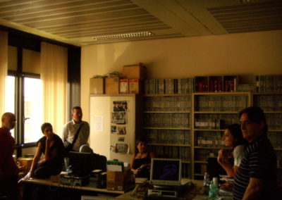 Stage negli studi di Rai News 24, Roma 2007.